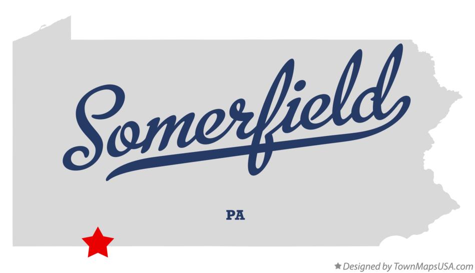 Map of Somerfield Pennsylvania PA
