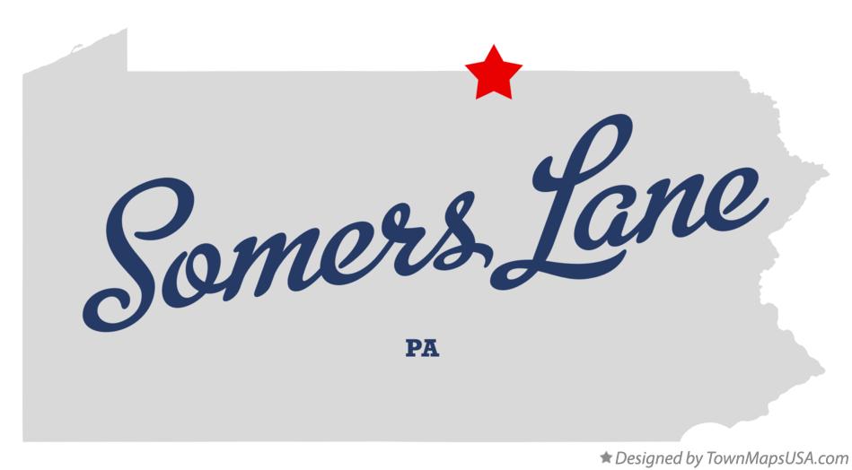 Map of Somers Lane Pennsylvania PA