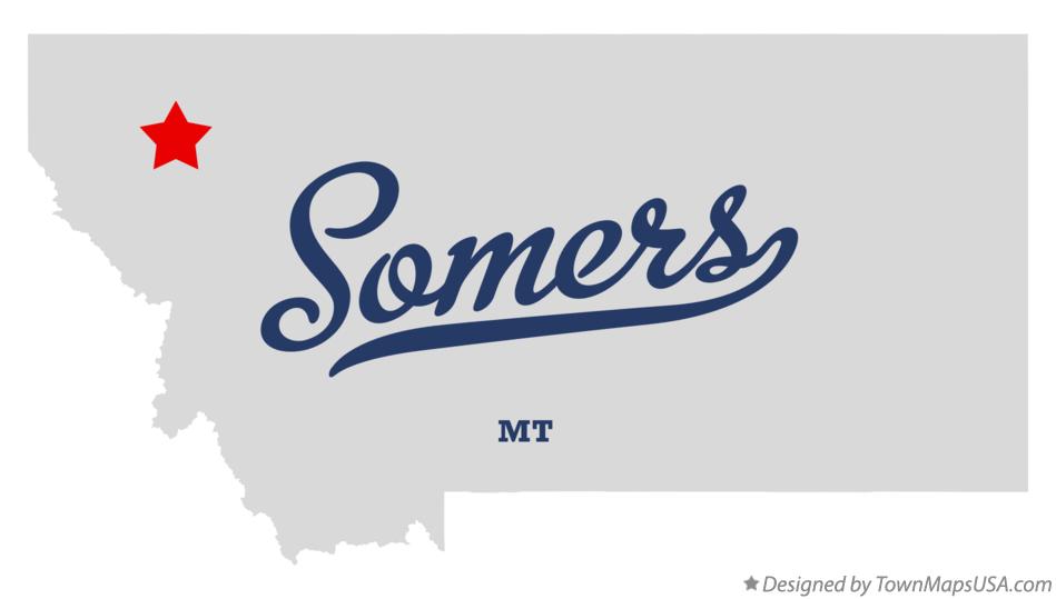 Map of Somers Montana MT