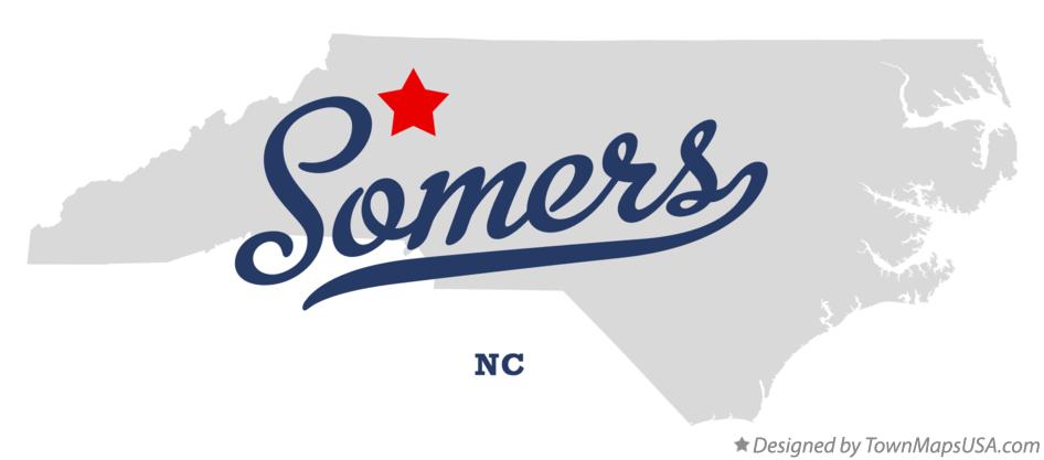 Map of Somers North Carolina NC