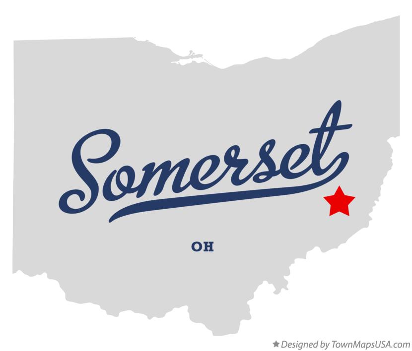 Map of Somerset Ohio OH