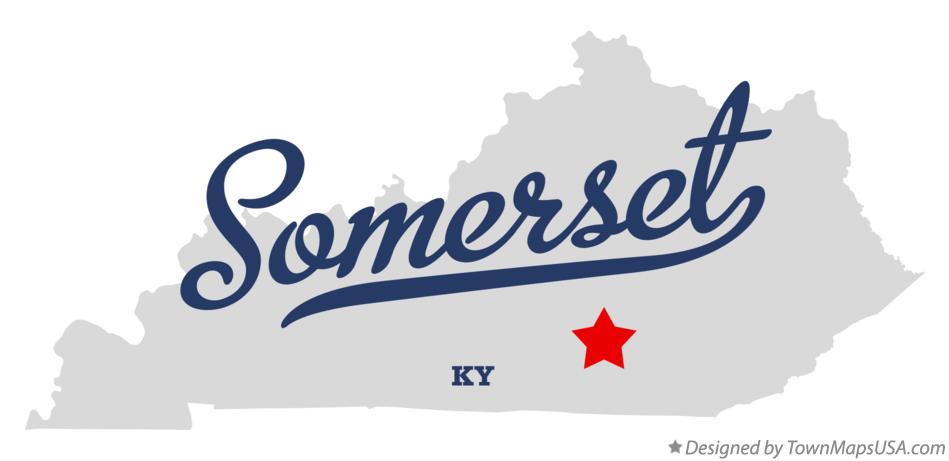 Map of Somerset Kentucky KY