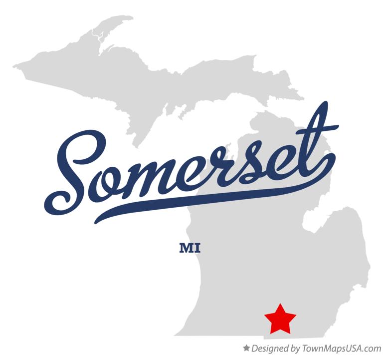 Map of Somerset Michigan MI