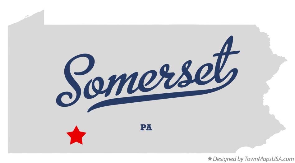 Map of Somerset Pennsylvania PA