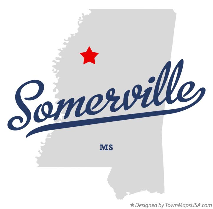 Map of Somerville Mississippi MS