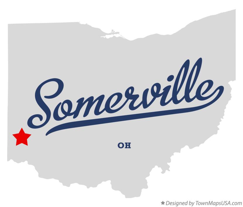 Map of Somerville Ohio OH