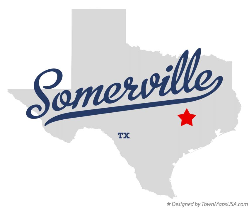 Map of Somerville Texas TX