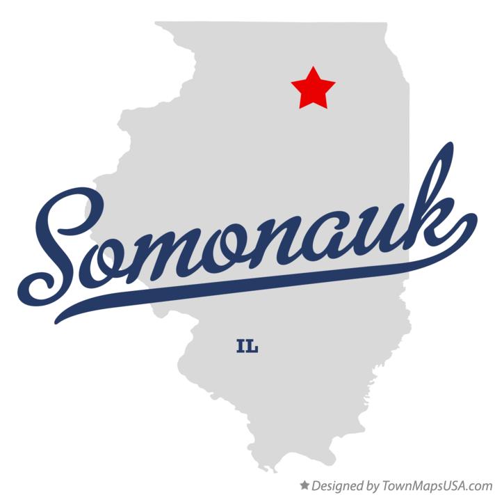 Map of Somonauk Illinois IL