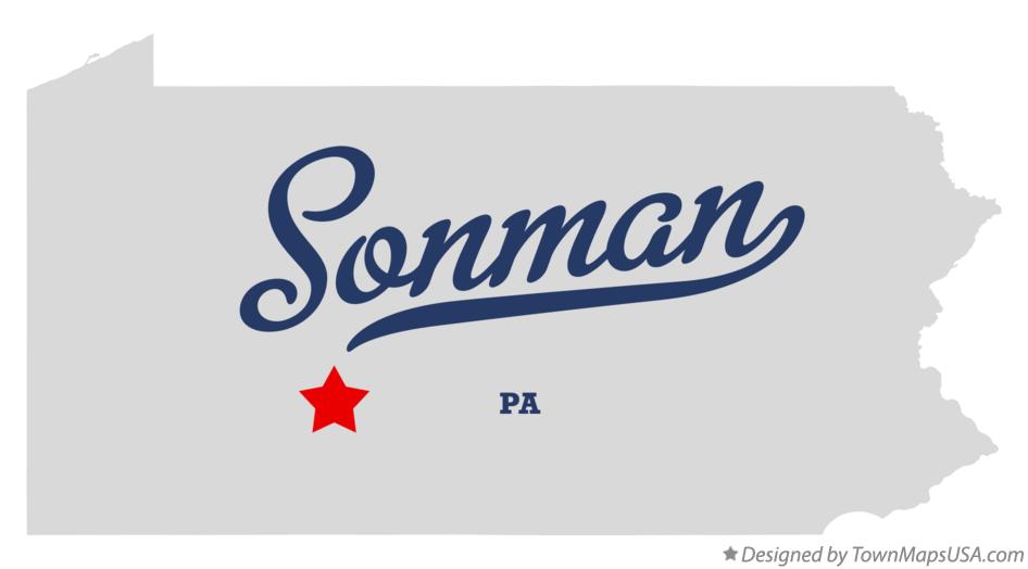 Map of Sonman Pennsylvania PA