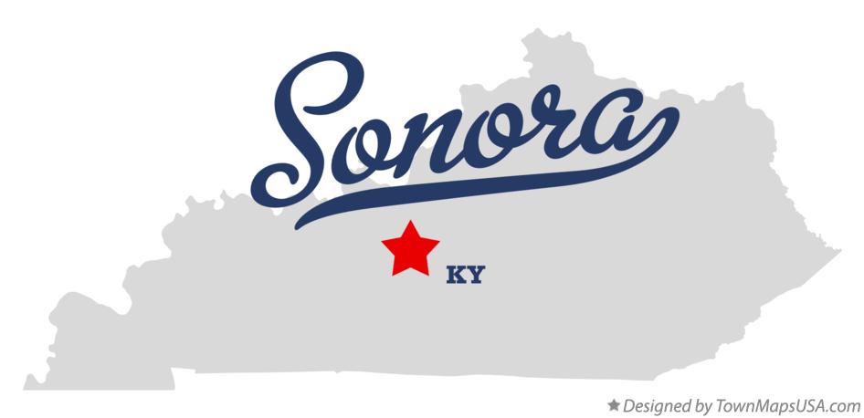 Map of Sonora Kentucky KY