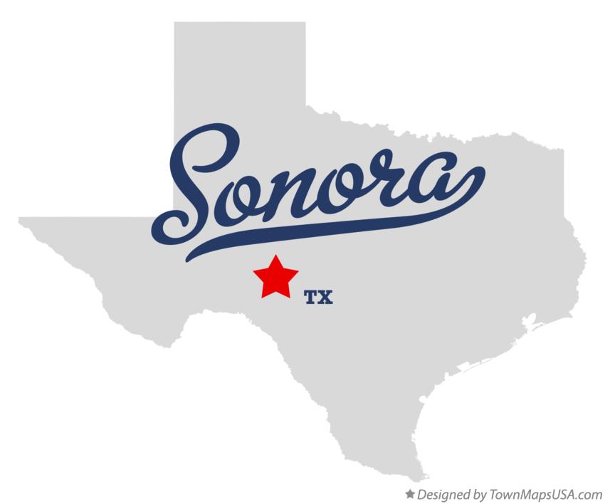 Map of Sonora Texas TX