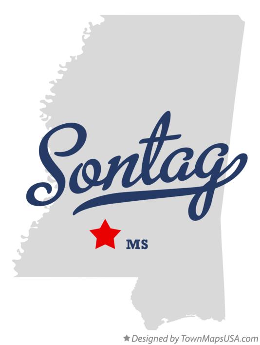 Map of Sontag Mississippi MS