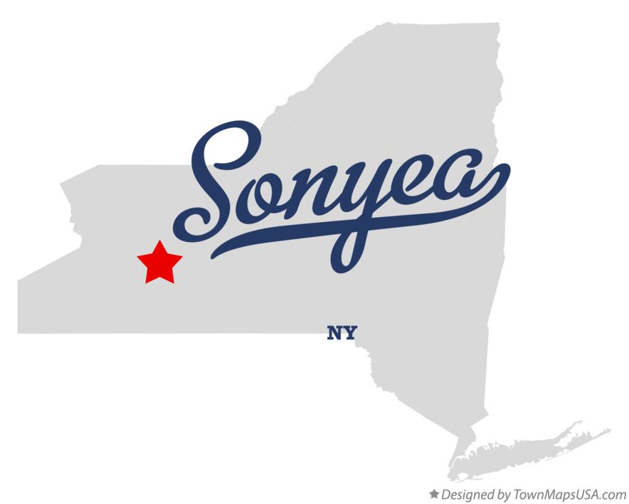 Map of Sonyea New York NY