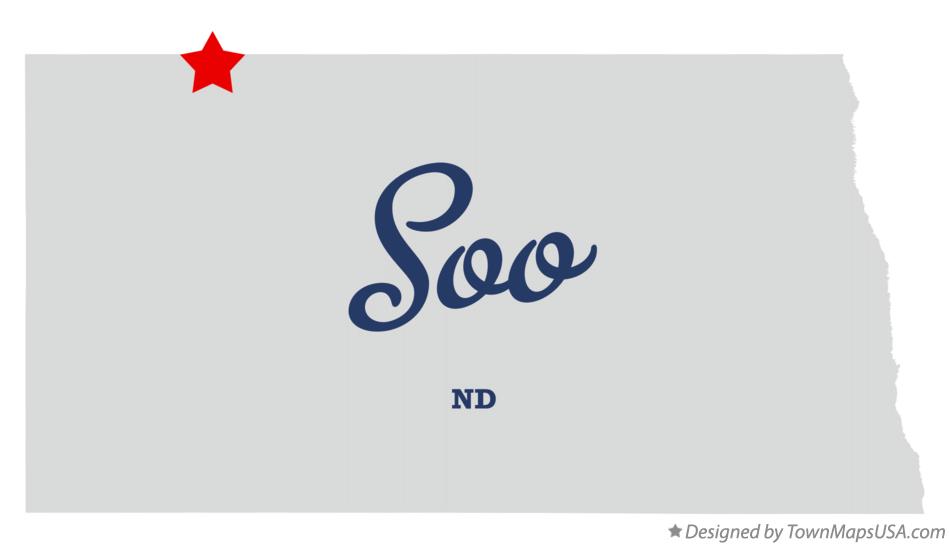 Map of Soo North Dakota ND