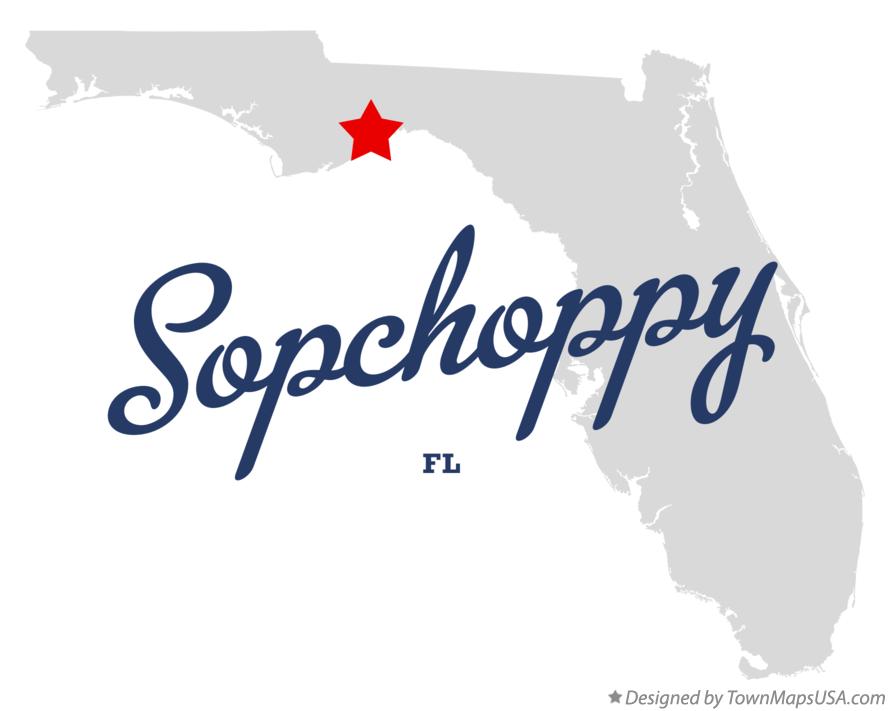 Map of Sopchoppy Florida FL