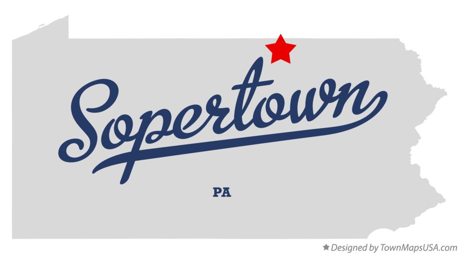Map of Sopertown Pennsylvania PA