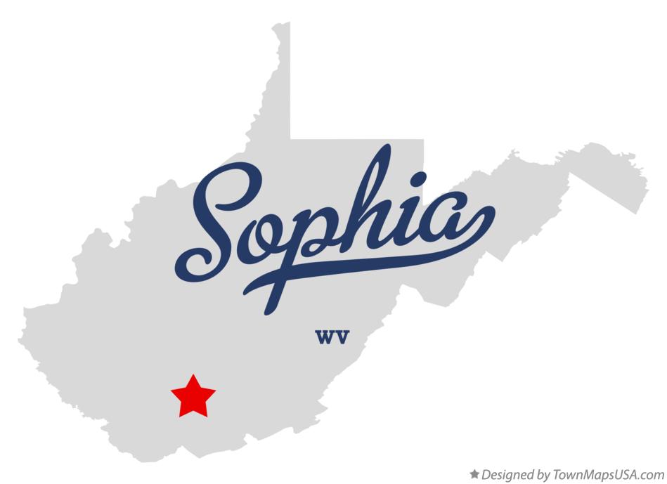 Map of Sophia West Virginia WV