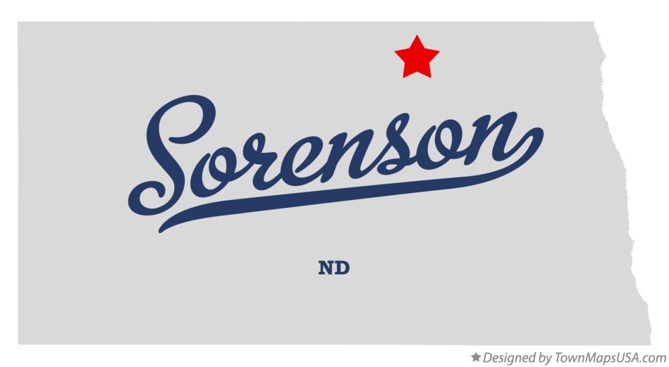 Map of Sorenson North Dakota ND