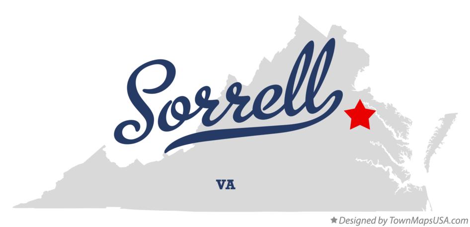 Map of Sorrell Virginia VA