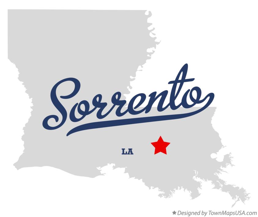 Map of Sorrento Louisiana LA