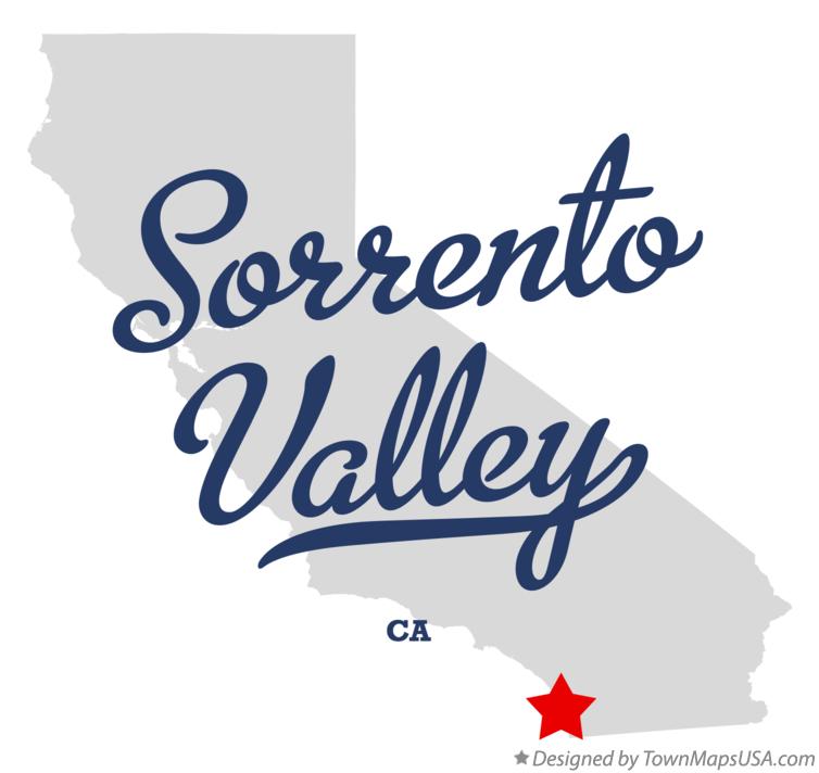 Map of Sorrento Valley California CA