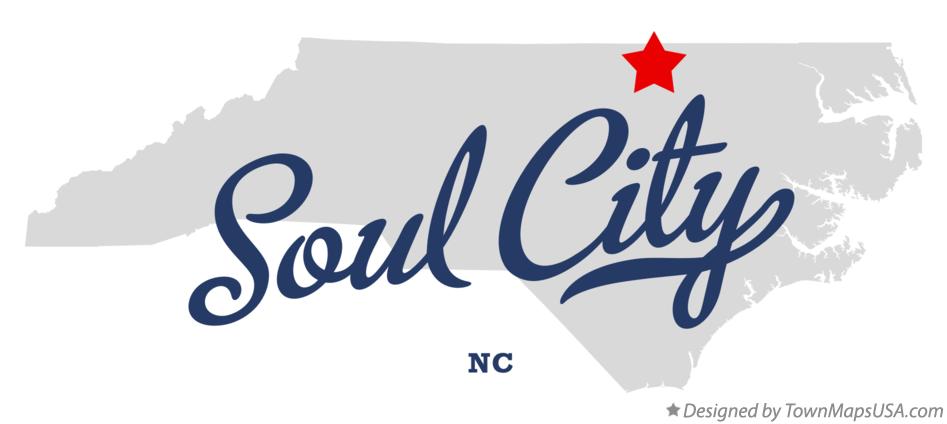 Map of Soul City North Carolina NC