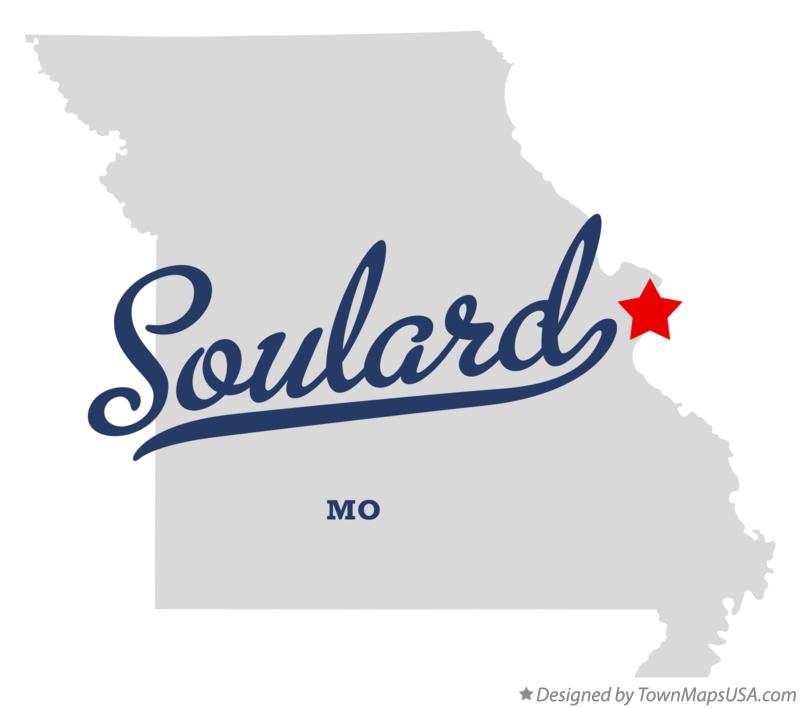 Map of Soulard Missouri MO