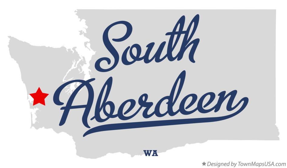 Map of South Aberdeen Washington WA