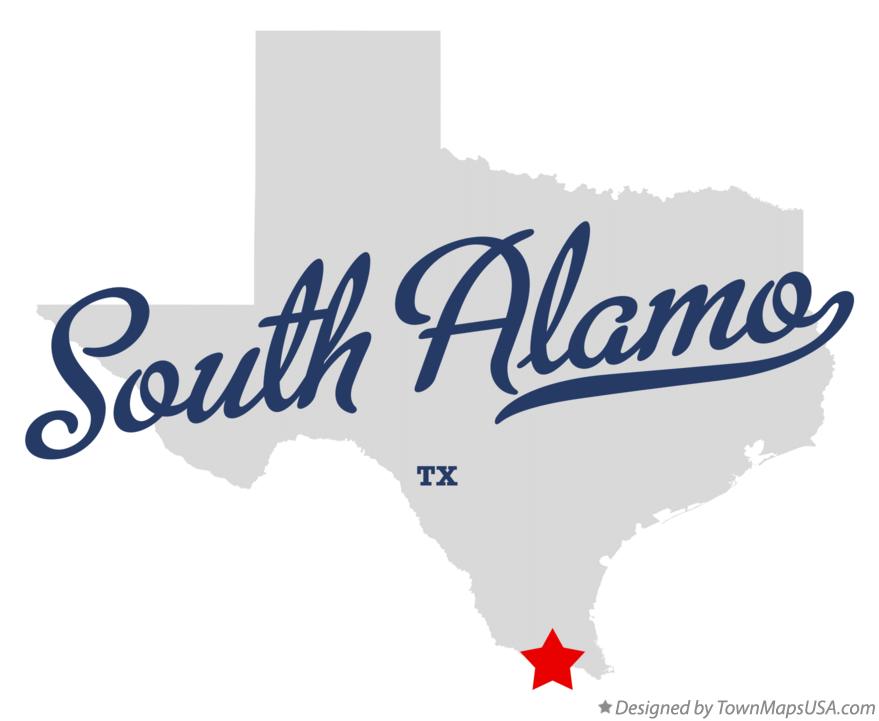 Map of South Alamo Texas TX