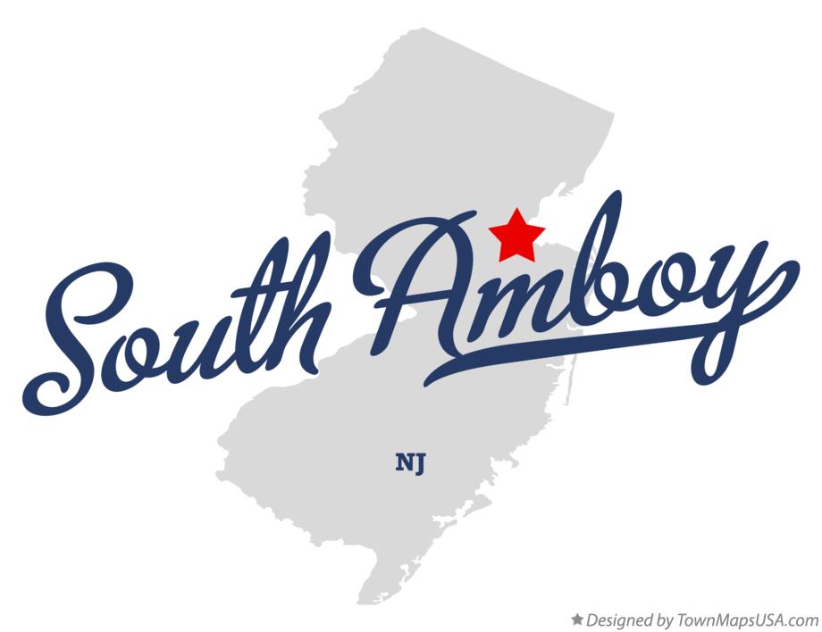 Map of South Amboy New Jersey NJ