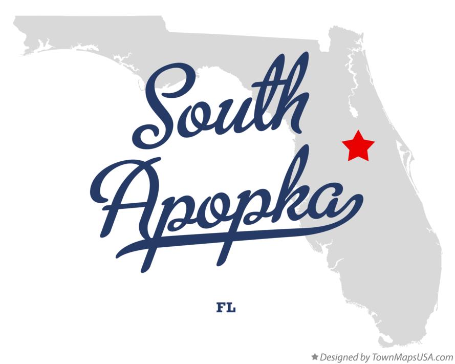 Map of South Apopka Florida FL
