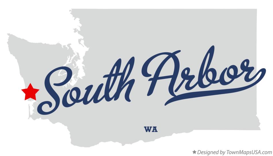 Map of South Arbor Washington WA