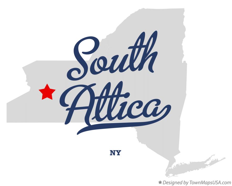 Map of South Attica New York NY