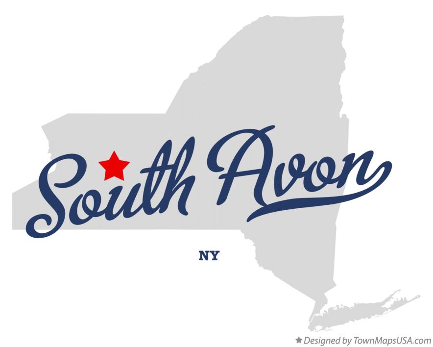 Map of South Avon New York NY