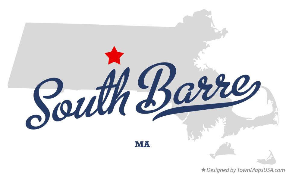 Map of South Barre Massachusetts MA
