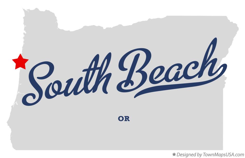 Map of South Beach Oregon OR