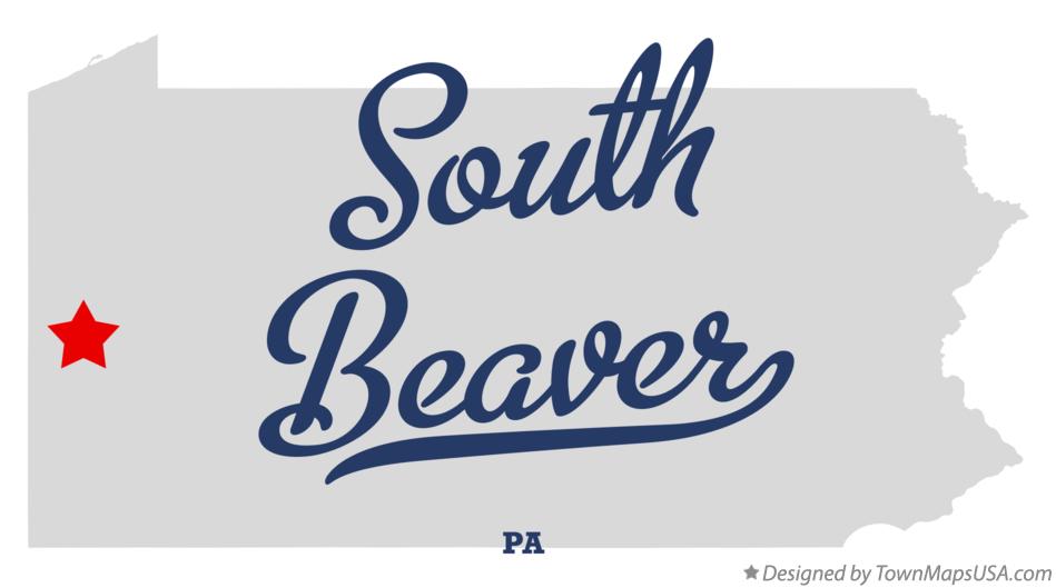 Map of South Beaver Pennsylvania PA