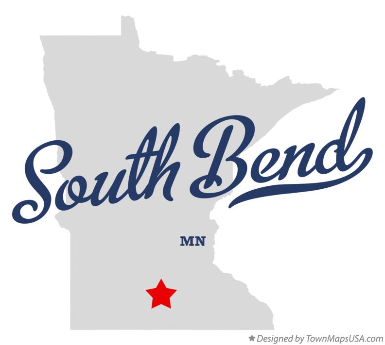 Map of South Bend Minnesota MN