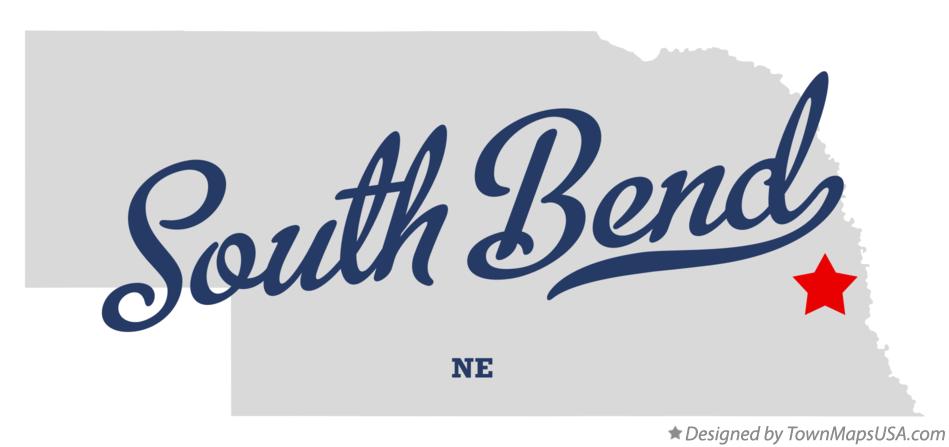 Map of South Bend Nebraska NE