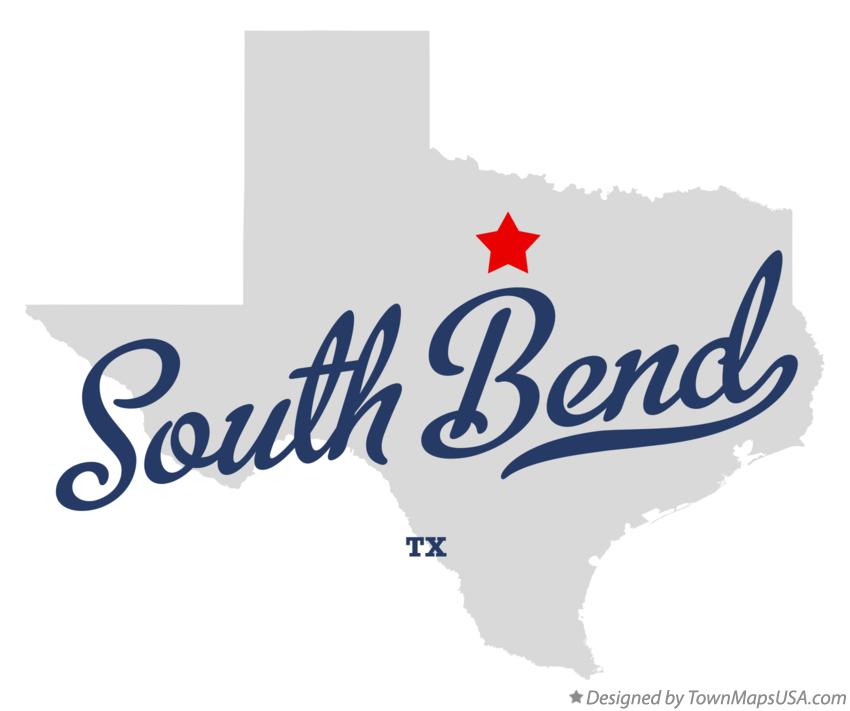 Map of South Bend Texas TX