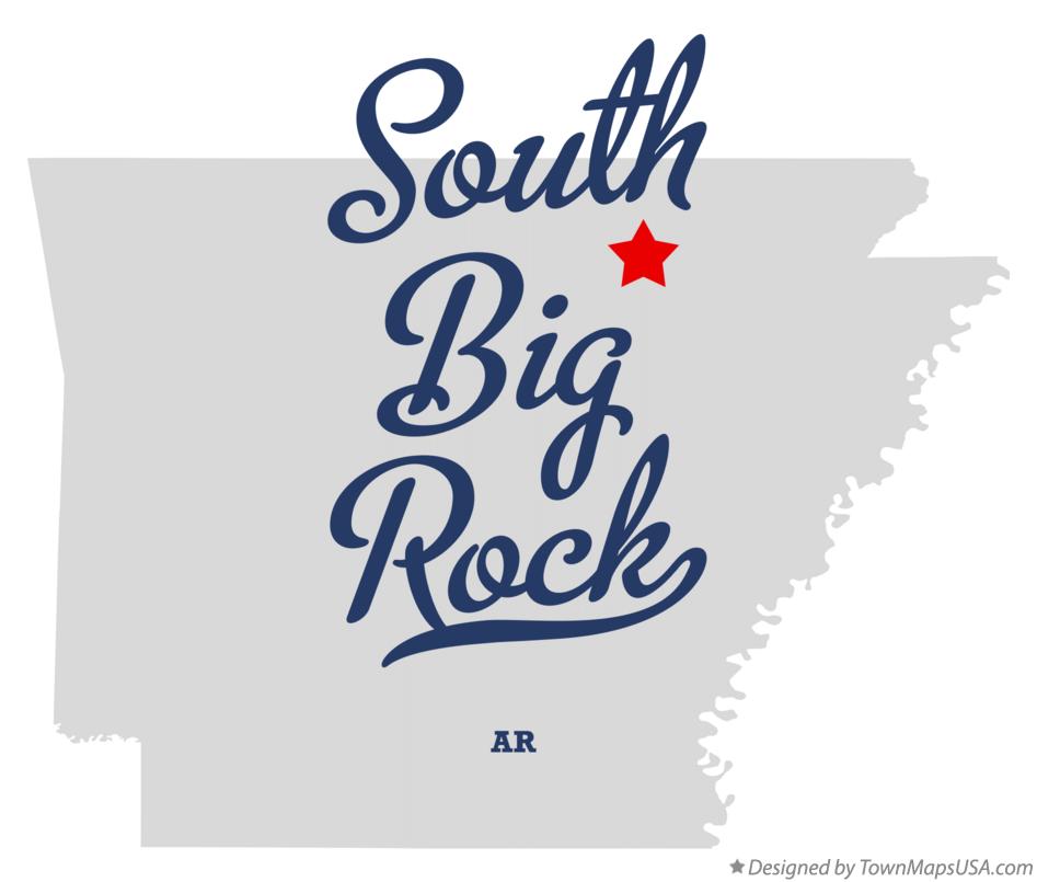Map of South Big Rock Arkansas AR