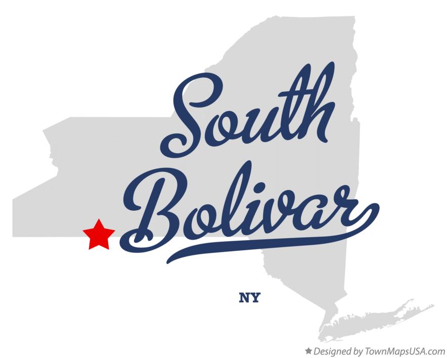 Map of South Bolivar New York NY
