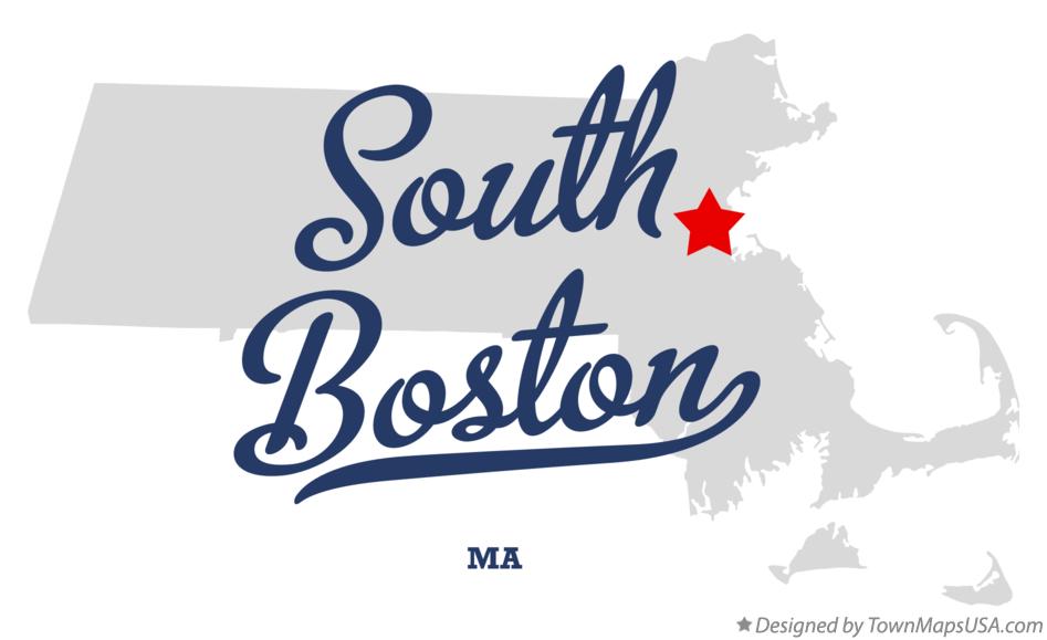 Map of South Boston Massachusetts MA