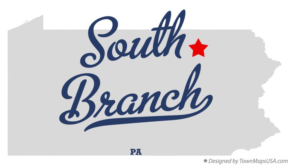 Map of South Branch Pennsylvania PA