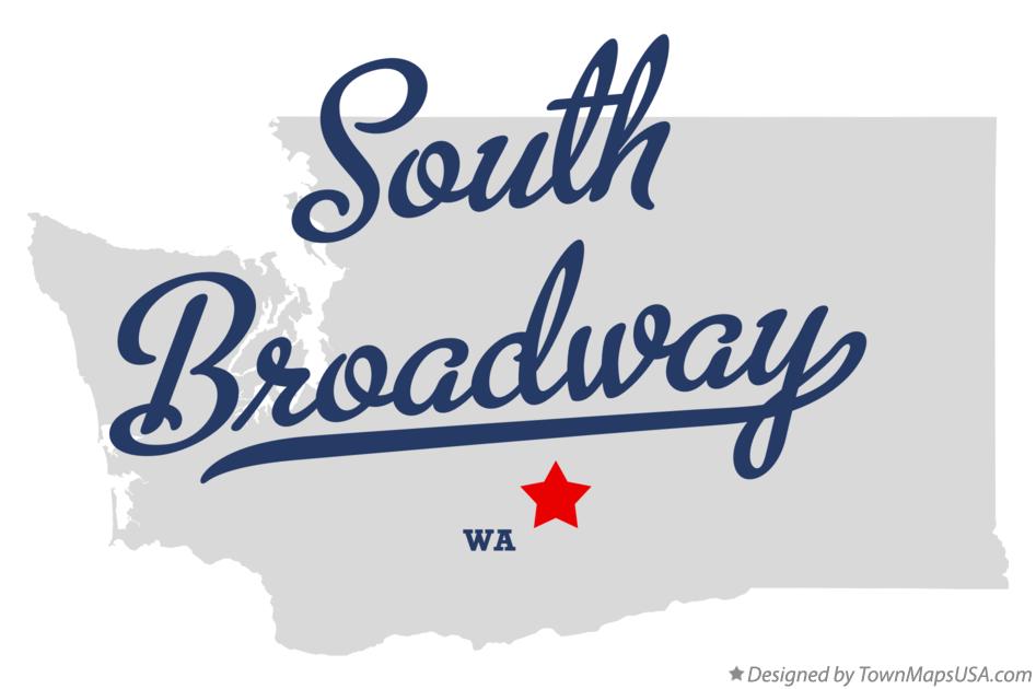 Map of South Broadway Washington WA