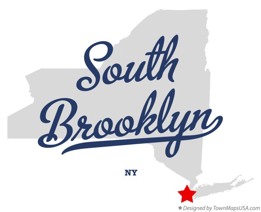 Map of South Brooklyn New York NY
