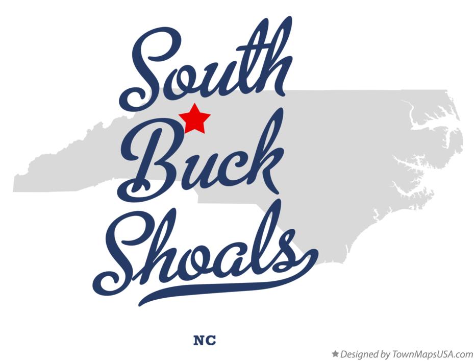 Map of South Buck Shoals North Carolina NC