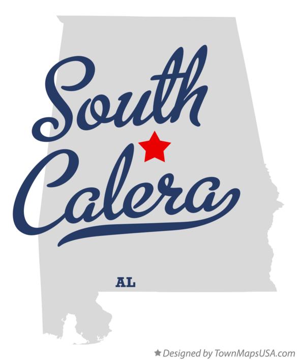 Map of South Calera Alabama AL