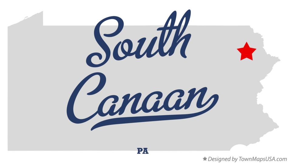 Map of South Canaan Pennsylvania PA