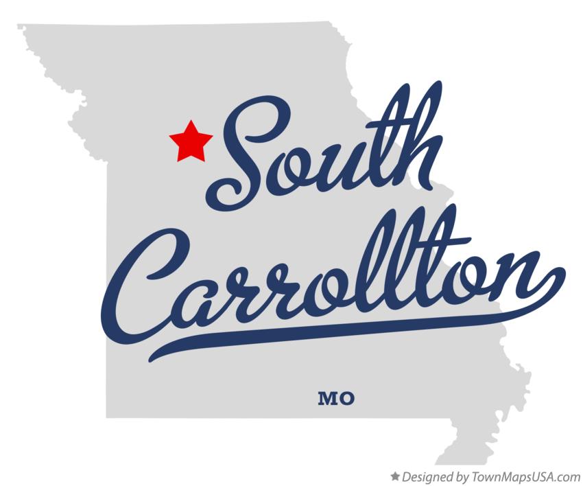 Map of South Carrollton Missouri MO
